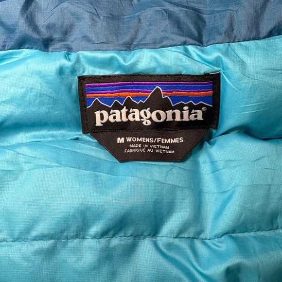 Patagonia Down Puffer Vest Teal Size Medium - Picture 9 of 9
